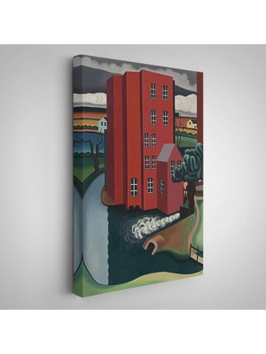 Auguste Herbin - Kırmızı Ev Tablosu -The Red HOUSE-7347