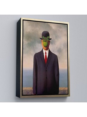 Çerçeveli Renee Magritte'in Adamın Oğlu Isimli Eseri Kanvas TABLO-5132