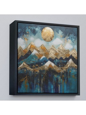 Çerçeveli Dağların Üstündeki Güneş Manzara TABLO-8354