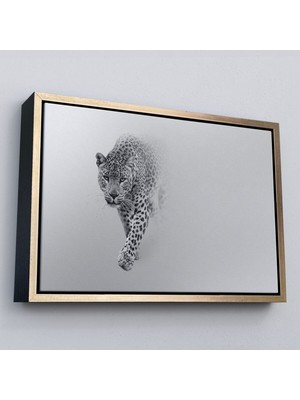 Çerçeveli Leopar Dekoratif Kanvas TABLO-1154