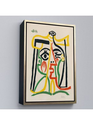 Çerçeveli Pablo Picasso - Jacqueline'in Hasır Şapkalı TABLO-7419