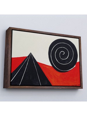 Çerçeveli Alexander Calder - Piramit ve Sarmal Tablo - Pyramid And SPIRAL-7111