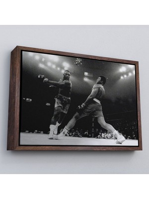 Çerçeveli Muhammed Ali-Joe Frazier Tablosu, Spor Salonu Motivasyon TABLOSU-5089
