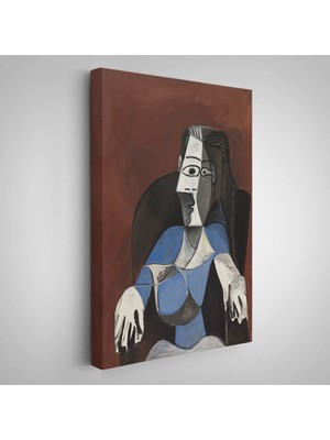 Pablo Picasso - Koltukta Oturan Soyut Kadın TABLOSU-7296