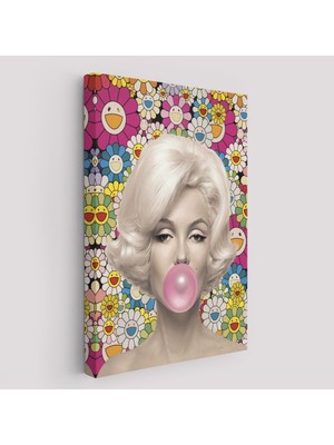 Marilyn Monroe Pembe Balon Duvar TABLOSU-6217