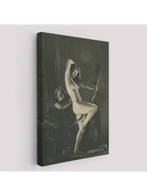 Şabat Gününe Hazırlık, William Mortensen Cadılar Bayramı - Années 1930 Kanvas TABLO-5282
