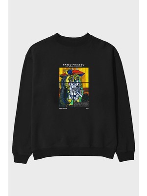 Pablo Picasso Ön Baskılı Oversize Sweatshirt Erkek Kadın Unisex