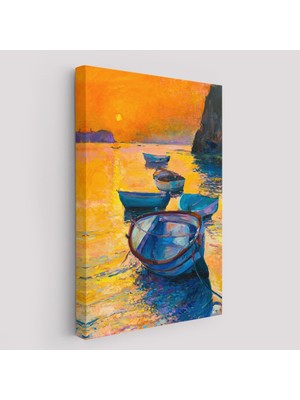 Denizde Gün Batımı Manzarası Duvar TABLOSU-5983