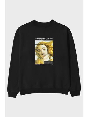 Sandro Botticelli Ön Baskılı Oversize Sweatshirt Erkek Kadın Unisex