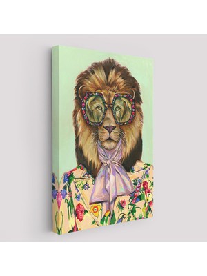 Çerçeveli Tüketim Bağımlısı Sosyetik Kaplan Duvar TABLOSU-6162