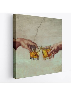 Alkış Duvar Sanatı, Tanrının Eli Komik Poster, Pop Art Komik Kanvas TABLO-5331