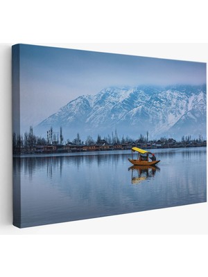 Hindistan Srinagar Dal Gölü Kış Manzara TABLOSU-1244