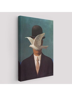 Rene Magritte Melon Şapkalı Adam Sürreal Duvar TABLOSU-6210