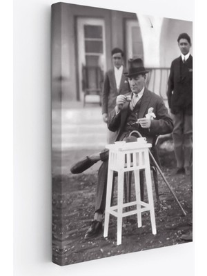 Atatürk Portre Tablosu Mustafa Kemal Atatürk Dikdörtgen Dekoratif Kanvas TABLO-EZ-124