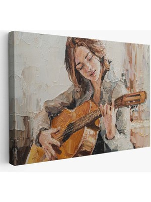 Gitar Çalan Kız Duvar TABLOSU-1241