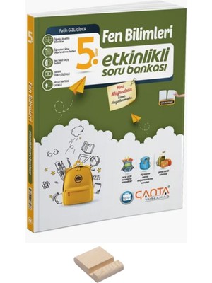 Çanta Yayınları 5. Sınıf Etkinlikli Kazanım Fen Bilimleri Soru Bankası ve Telefon Tutucu