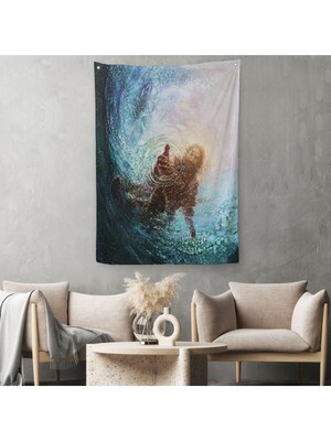 Tanrının Eli Dekoratif Duvar Örtüsü - Halısı, İSA-6307