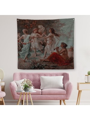 Dans Eden Kadınlar Kanvas Duvar ÖRTÜSÜ-HALISI-5851