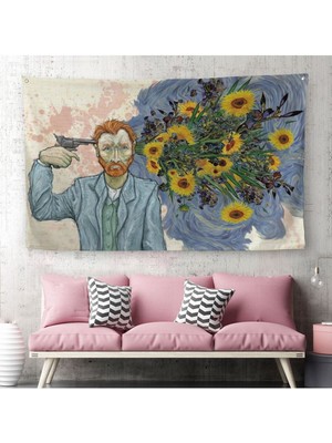 Vincent Van Gogh Gerçeküstü Intahar Duvar ÖRTÜSÜ-HALISI-6659