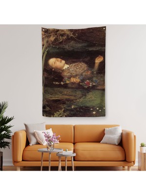 Shakespeare'in Ophelia'sı Hamlet Dekoratif Duvar Örtüsü - HALISI-6319