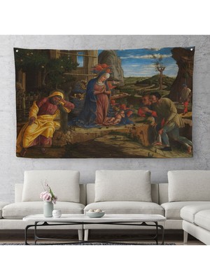 Çobanların Hayranlığı Duvar Örtüsü-Halısı - Andrea Mantegna The Adoration Of The SHEPHERDS-6590