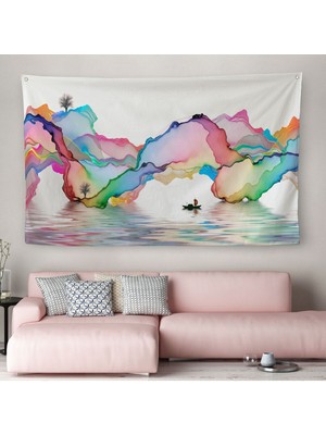 Duvar Örtüsü Soyut Kaliteli Kanvas Duvar HALISI-4032