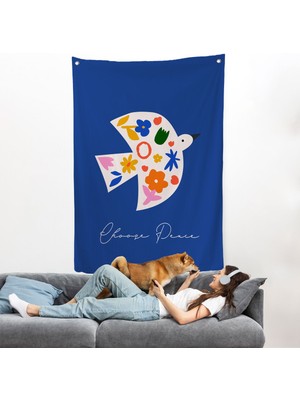 Minimalist Renkli Kuş Duvar ÖRTÜSÜ-7667