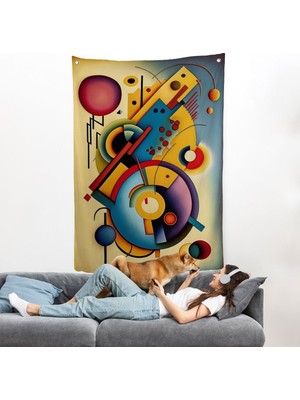 Kandinsky Duvar Örtüsü Minimal Soyut Duvar ÖRTÜSÜ-7826