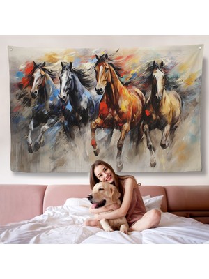 Koşan Atlar Duvar ÖRTÜSÜ-7257