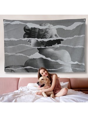 Yunan Heykeli Görüntüsü Yırtık Kağıt Duvar ÖRTÜSÜ-7231