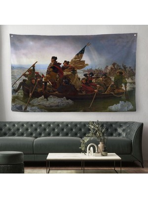 Washington Delaware'i Geçiyor Duvar Örtüsü-Halısı - Washington Crossing The Delaware -6543