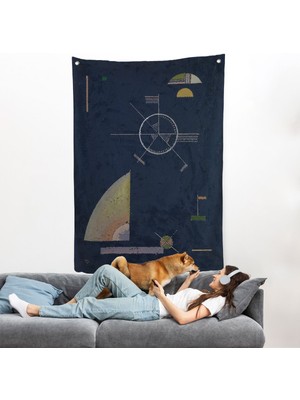 Wassily Kandinsky - Donuk Gri Duvar ÖRTÜSÜ-7489