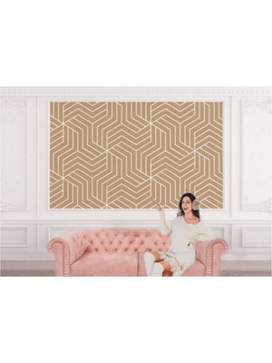 Pastel Renkli Geometrik Desenli Duvar KAĞIDI-5779