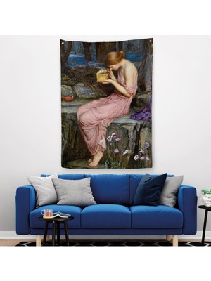 Psyche Altın Kutuyu Açıyor Yunan Mitolojisi Duvar Örtüsü - HALISI-6261