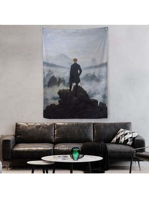 Caspar David Friedrich'in Sis Denizinin Üstündeki Gezgin Isimli Eseri Duvar Örtüsü - HALISI-5121