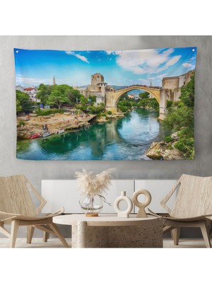 Mostar Köprüsü Kanvas Duvar ÖRTÜSÜ-HALISI-1115