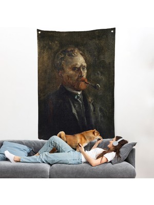 Vincent Van Gogh - Otoportre Duvar ÖRTÜSÜ-7444