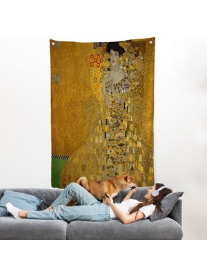 Gustav Klimt - Adele Bloch-Bauer I'in Portre Duvar ÖRTÜSÜ-7378