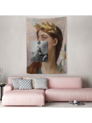 Antik Yunan Rönesans Komik Duvar Örtüsü-Halısı -6366