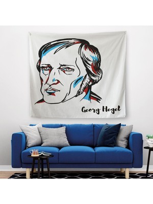 Georg Wilhelm Friedrich Hegel Dekoratif Kanvas Duvar ÖRTÜSÜ-HALISI-5819