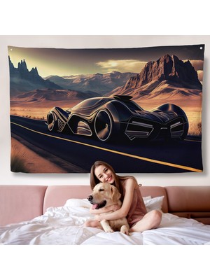 Çöldeki Spor Araba Duvar ÖRTÜSÜ-7274