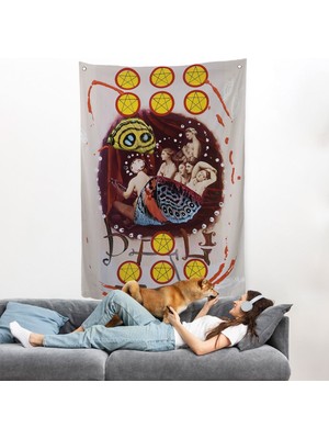 Salvador Dali - On Pentagram Duvar ÖRTÜSÜ-7403