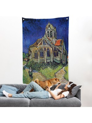 Vincent Van Gogh Auvers'deki Kilise Duvar ÖRTÜSÜ-7445