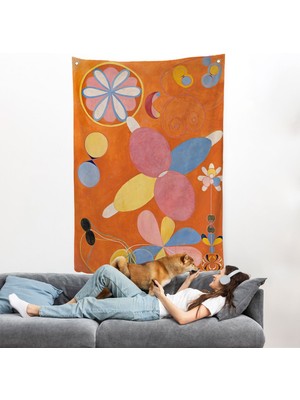 Hilma Af Klint - Turuncu Duvar Örtüsü - The Ten Largest NO-7435