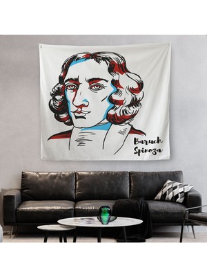 Baruch Spinoza Dekoratif Kanvas Duvar ÖRTÜSÜ-HALISI-5818