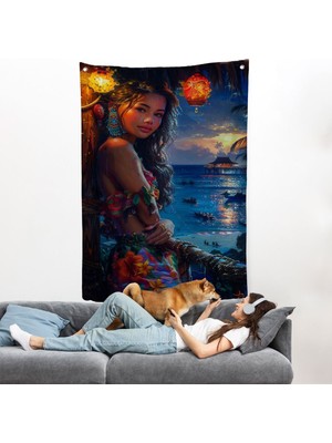 Taylanlı Genç Kadın Duvar ÖRTÜSÜ-7699