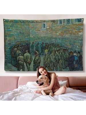 Vincent Van Gogh Tutuklular Çemberi Duvar Örtüsü - Prisoners' ROUND-7180