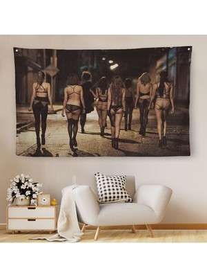 Sokak Kadınları Duvar Örtüsü-Halısı - Street WOMAN-6554