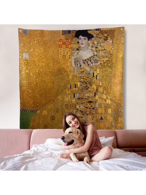 Gustav Klimt Adele Bloch'un Altın Kadın Duvar ÖRTÜSÜ-8324