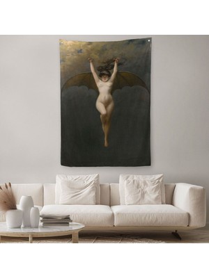 Yarasa Kadın Duvar Örtüsü - Halısı, Albert Joseph Pénot, La Femme Chauve SOURIS-6171